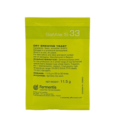Picture of Fermentis SafAle™ S-33 – 11.5 g